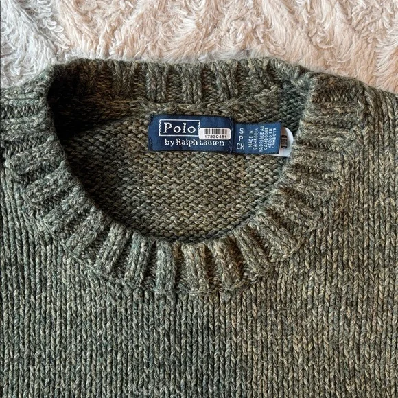 Polo Ralph Lauren Logo Green Sweater S - Picture 2 of 4